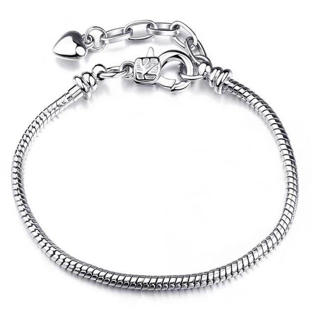 Boosbiy Hot Sale European Original Charm Bracelet Silver Plated Snake Chain Fit DIY Pandora Bracelets For Women Jewelry Gift