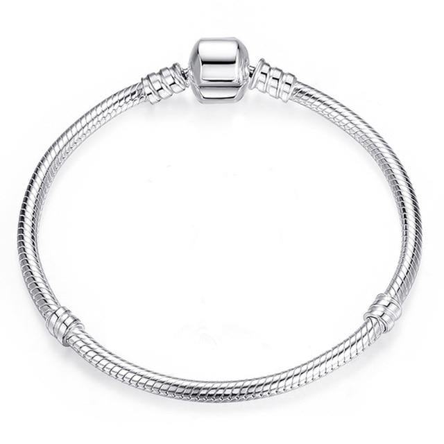 Boosbiy Hot Sale European Original Charm Bracelet Silver Plated Snake Chain Fit DIY Pandora Bracelets For Women Jewelry Gift