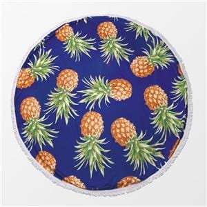 CUPSHE 2019 Women Vocation Cute Pineapple Round Beach Towel With Tassel