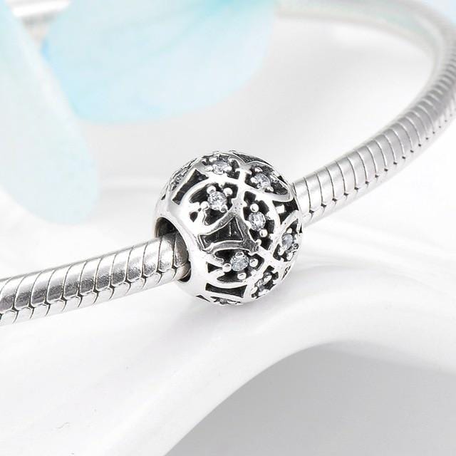 High Quality Family Forever Charms 925 Sterling Silver Beads Clear CZ Fit Original Pandora Bracelet Bangles Jewelry making