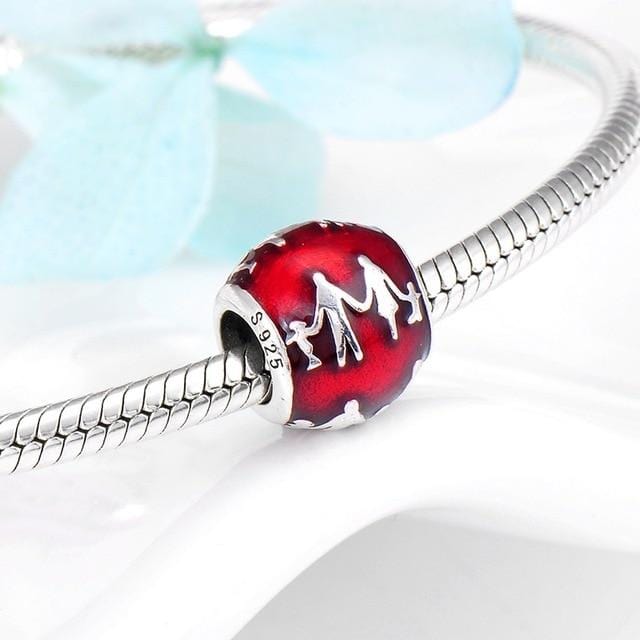 High Quality Family Forever Charms 925 Sterling Silver Beads Clear CZ Fit Original Pandora Bracelet Bangles Jewelry making