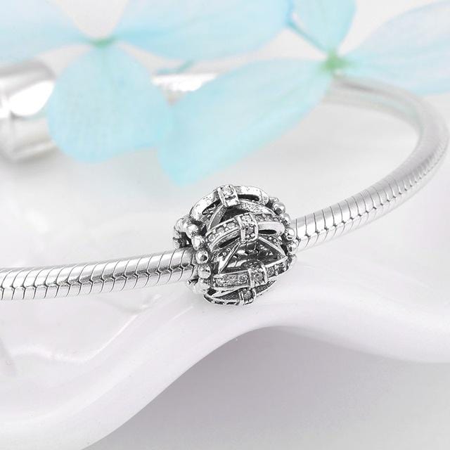 High Quality Family Forever Charms 925 Sterling Silver Beads Clear CZ Fit Original Pandora Bracelet Bangles Jewelry making