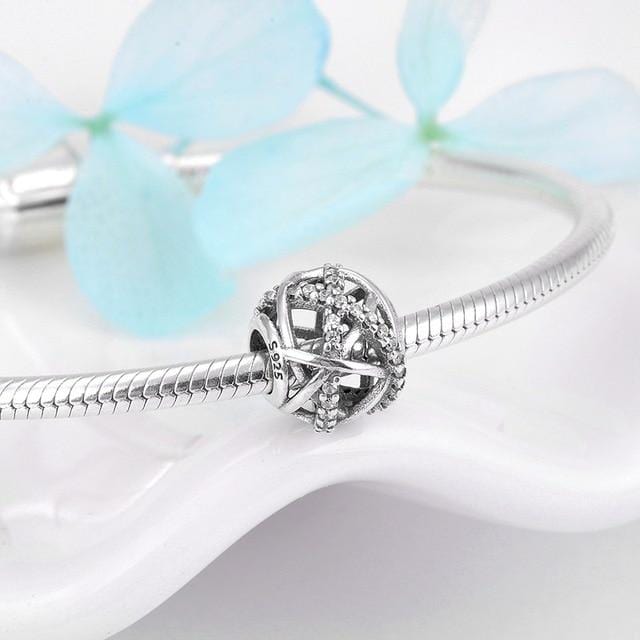 High Quality Family Forever Charms 925 Sterling Silver Beads Clear CZ Fit Original Pandora Bracelet Bangles Jewelry making