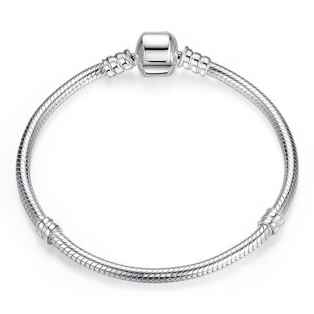 Luxury 100% 925 Sterling Silver Original 7 Styles Chain Bracelet Bangle for Women Fit DIY Charm Bead Authentic Fine Jewelry Gift