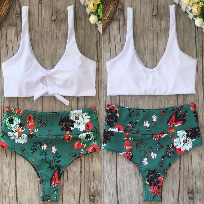FLORAL PRINT HIGH WAIST BIKINI